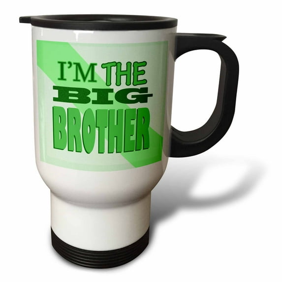 3drose, Im the Big Brother Green, 14oz Stainless Steel Travel Mug