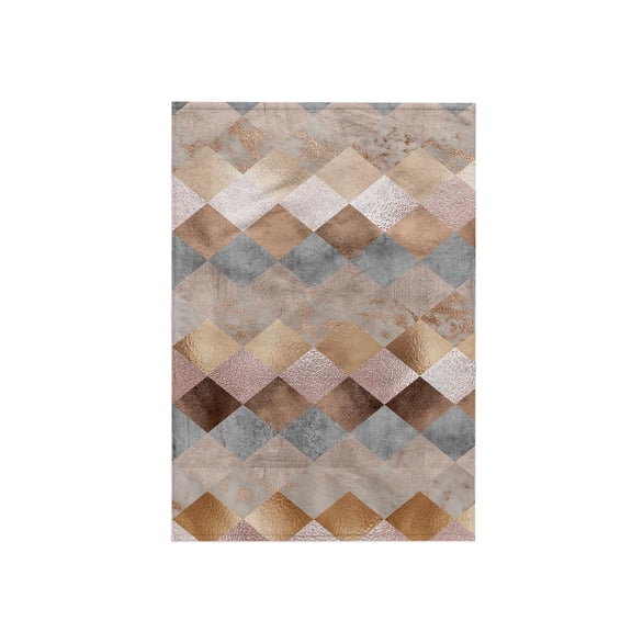 3dRose, Image of Abstract Trendy Geometrical Copper Marble Polygonal Argyle Pattern, 15x22 Hand Towel