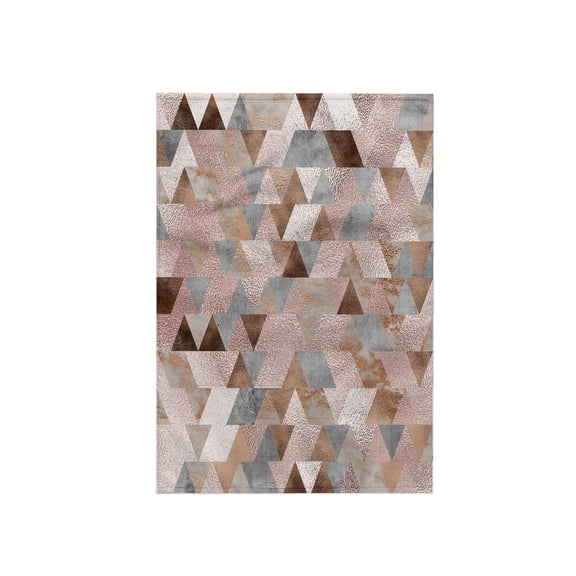 3dRose, Image of Abstract Trendy Geometrical Copper Marble Rose Gold Triangle Pattern, 15x22 Hand Towel