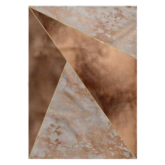 3dRose, Image of Abstract Trendy Geometrical Copper Marble Triangle Shapes, 22x30 Bath Hand Pool Towel