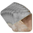 thumbnail image 1 of 3drose, Image of Abstract Trendy Geometrical Copper Marble Triangle Shapes, Set of 8 Coasters - Soft, 1 of 7