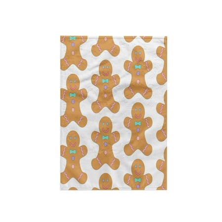 3dRose, Image of Adorable Gingerbread Repeat Pattern, 15x22 Hand Towel