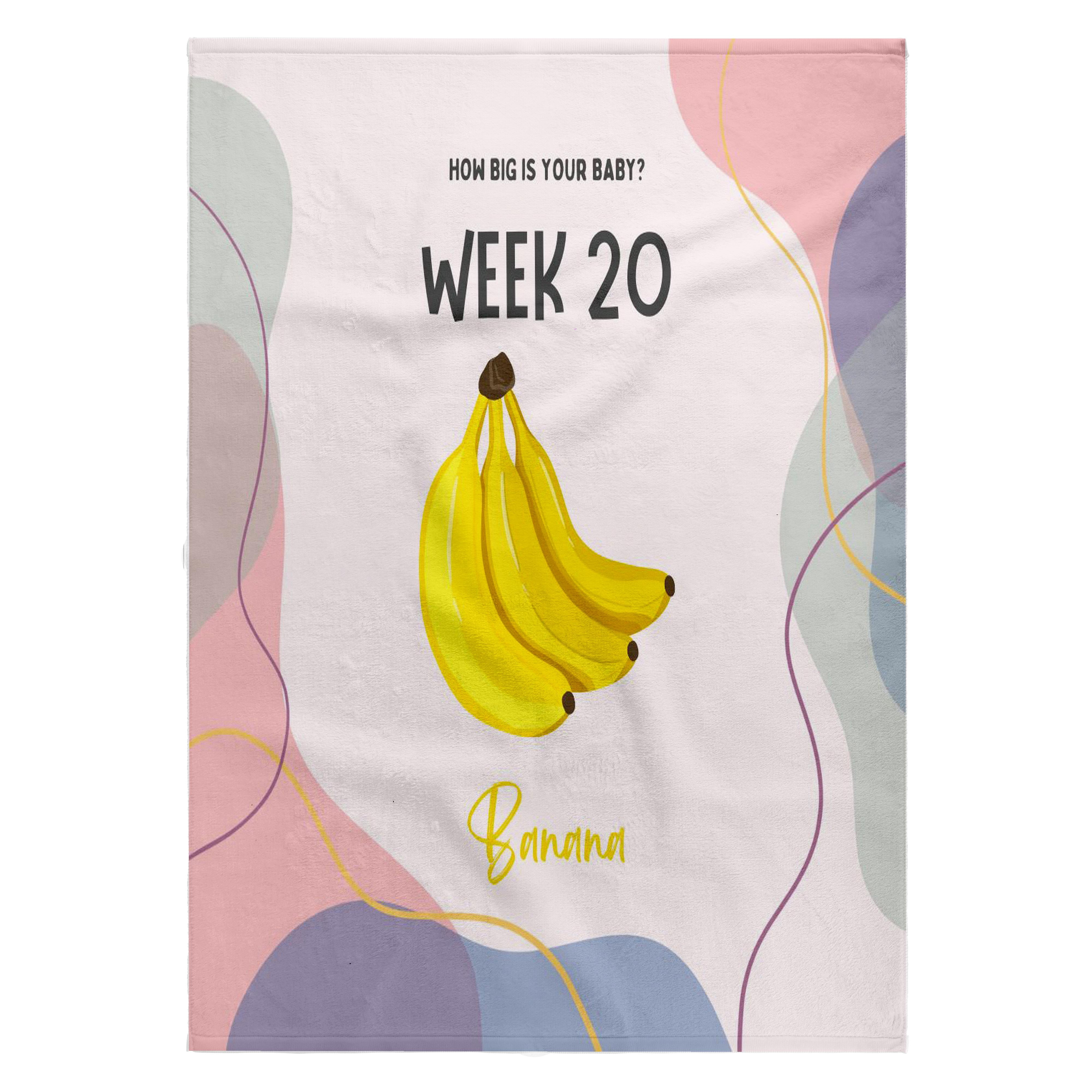 3dRose, Image of Banana how big is your baby week 20, 22x30 Bath Hand Pool Towel
