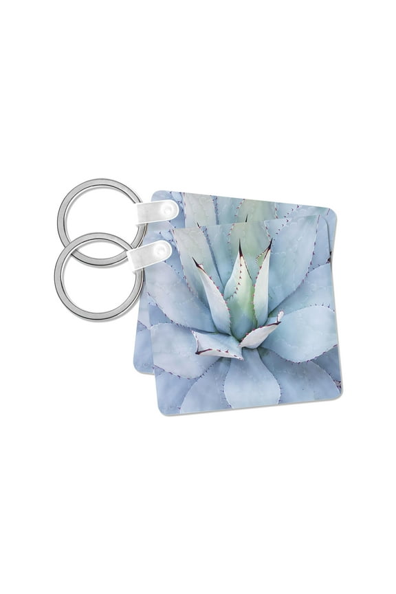 , Image of Beautiful Mexican Blue Cactus, set of 2 Key Chains