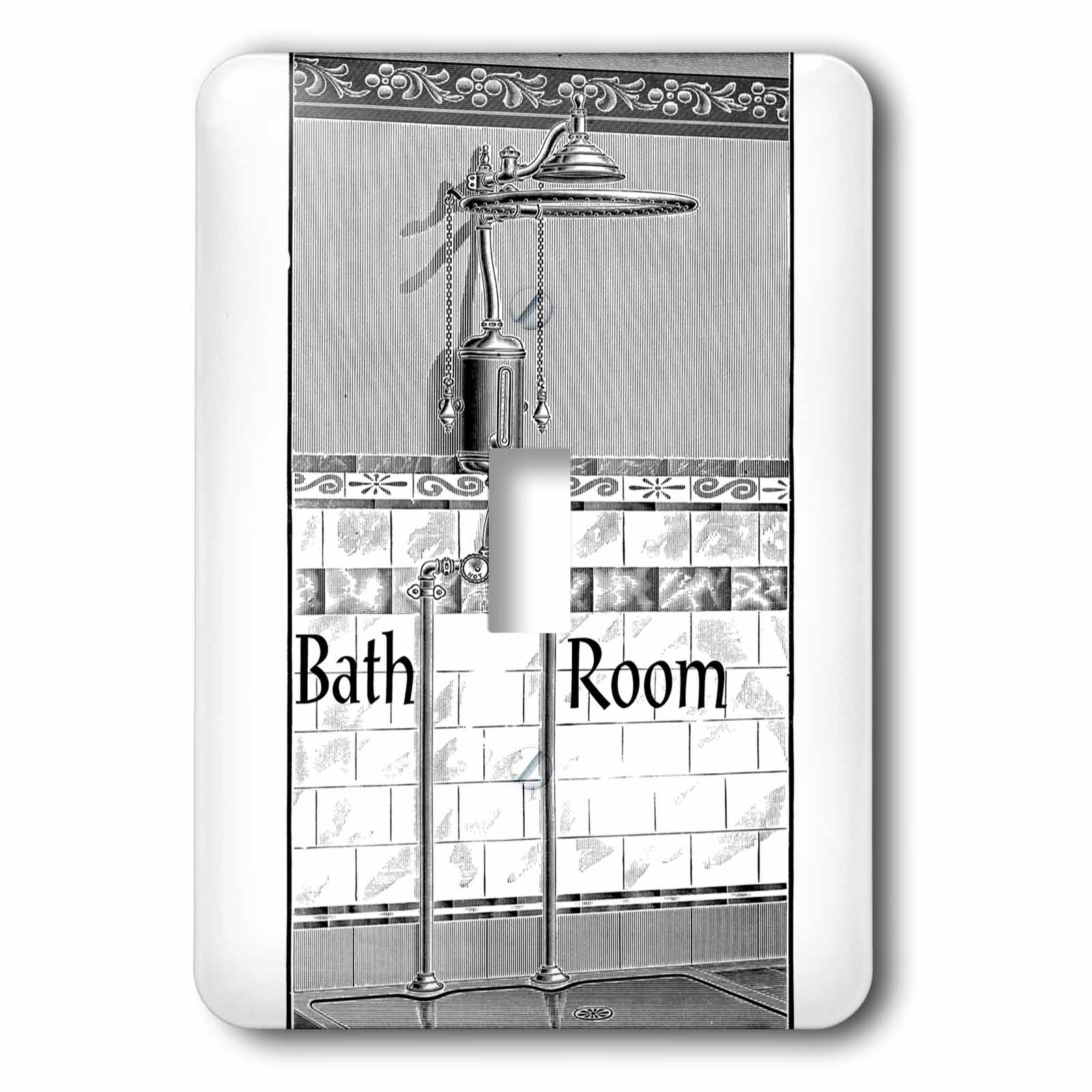 Showers Toggle 3dRose, Image of Black And White Victorian Shower With Bathroom, single ...