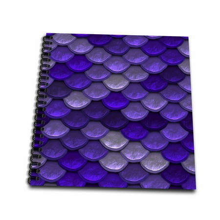 3dRose Image of Blue Mermaid Scale Pattern - Mini Notepad, 4 by 4-inch