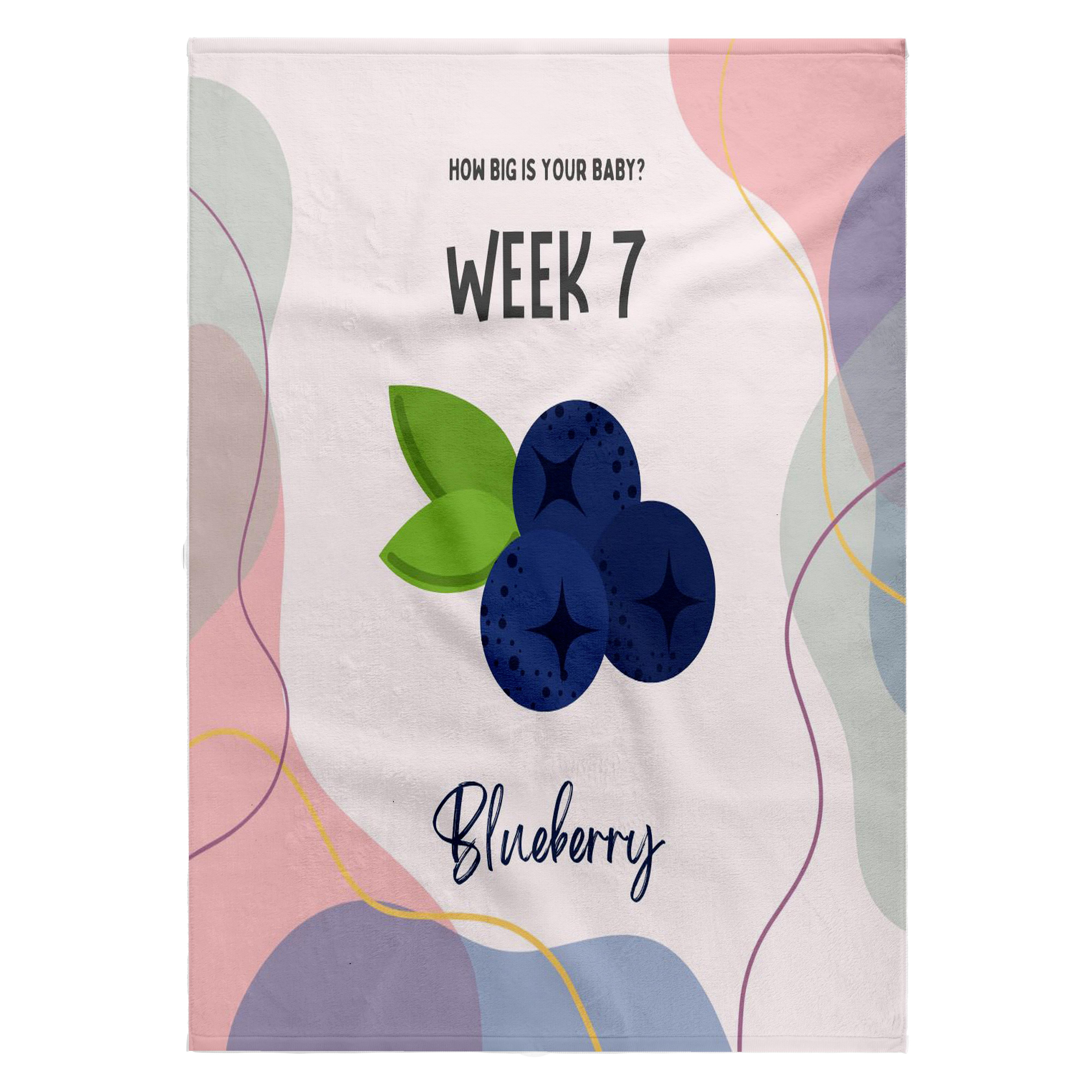 3dRose, Image of Blueberry how big is your baby week 7, 22x30 Bath Hand Pool Towel