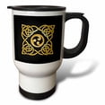 thumbnail image 1 of 3drose, Image of Celtic Knots on Black and Gray Background- Not Metal Foil, 14oz Stainless Steel Travel Mug, 1 of 3