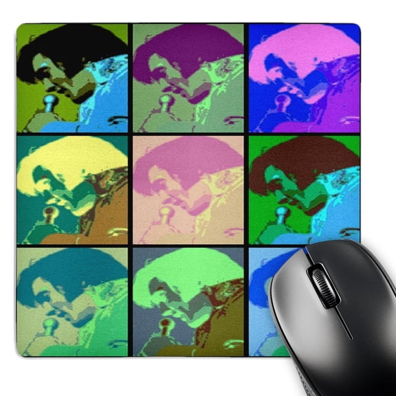3dRose, Image of Collage Of Nine Faces Of Elvis In Cartoon Colors, MousePad