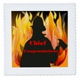 thumbnail image 1 of 3dRose, Image of Congratulations For Fire Chief with Dramatic Flames, 8x8 inch quilt square, 1 of 1