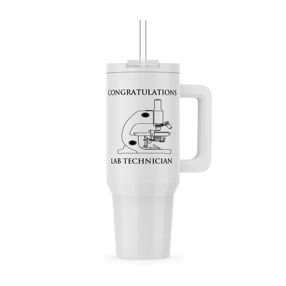 Image Of Congratulations Lab Technician With Microscope, 30oz Tumbler