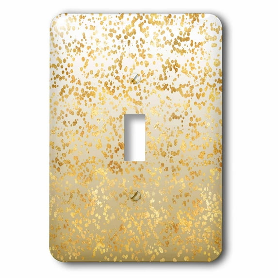 3dRose, Image of Gold White Ombre Confetti Dots, single toggle switch