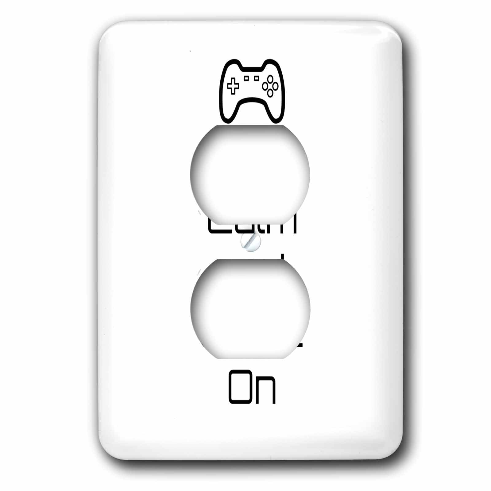 3dRose, Image of Keep Calm And Game On Quote, 2 plug outlet cover