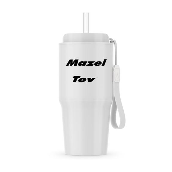 Image Of Large Size Words Mazel Tov, 20oz Tumbler