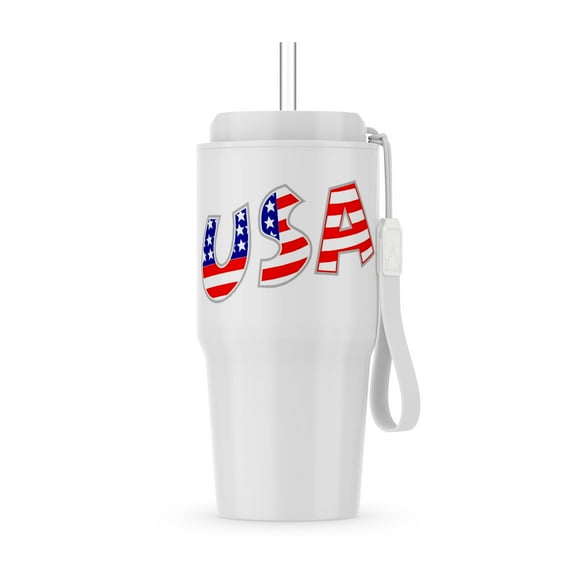 Image Of Letters Usa In Red White Blue Stripes, 20oz Tumbler