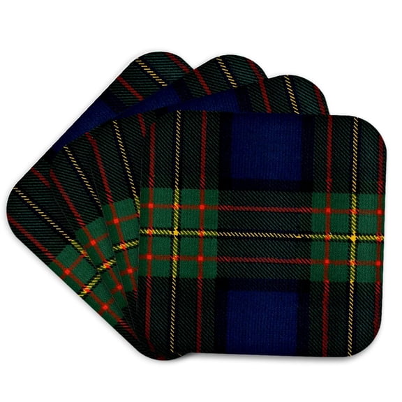 3dRose, Image of MACLAREN Clan Kilt Scottish Tartan Plaid Pattern, Set of 4 Coasters - Soft
