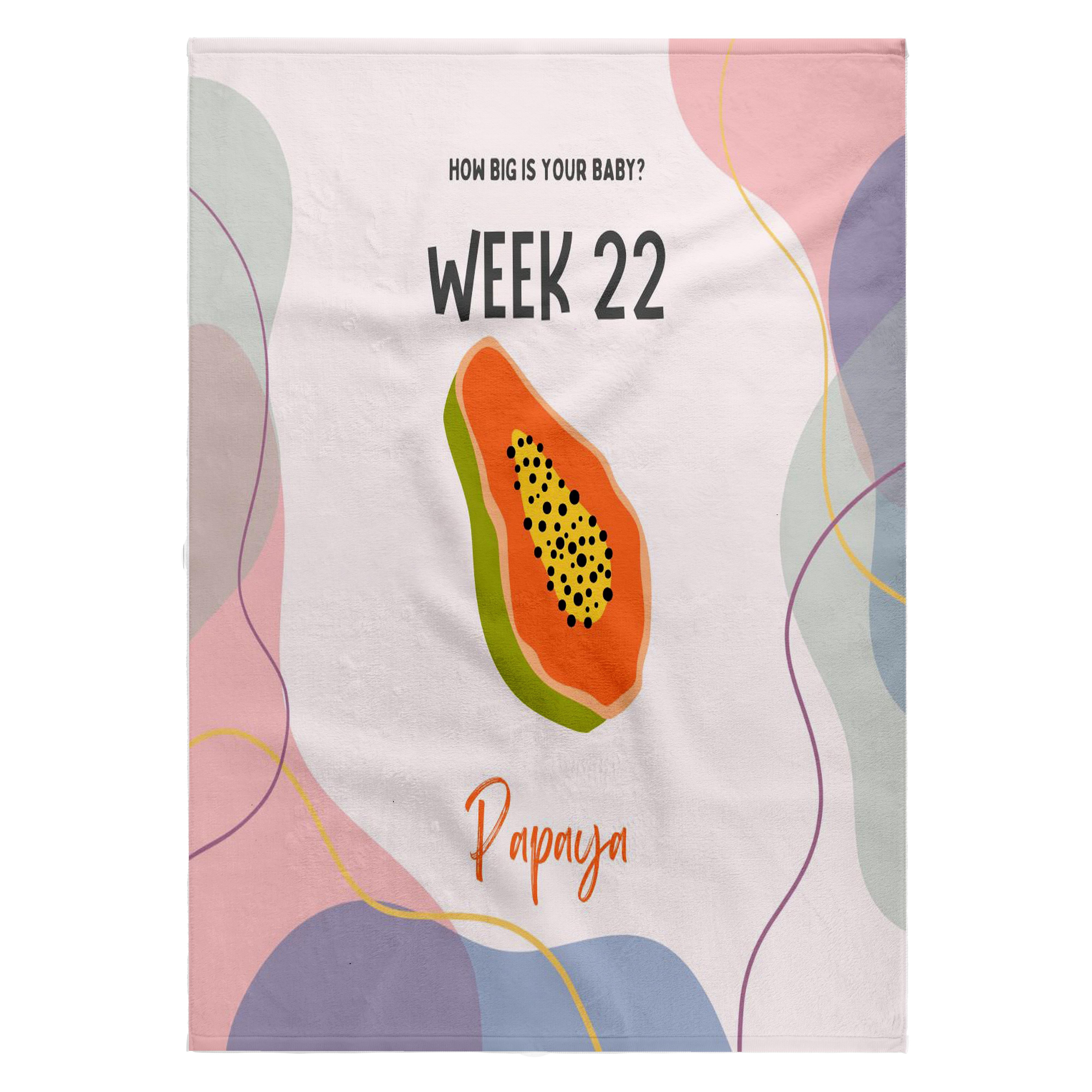 3dRose, Image of Papaya how big is your baby week 22, 22x30 Bath Hand Pool Towel