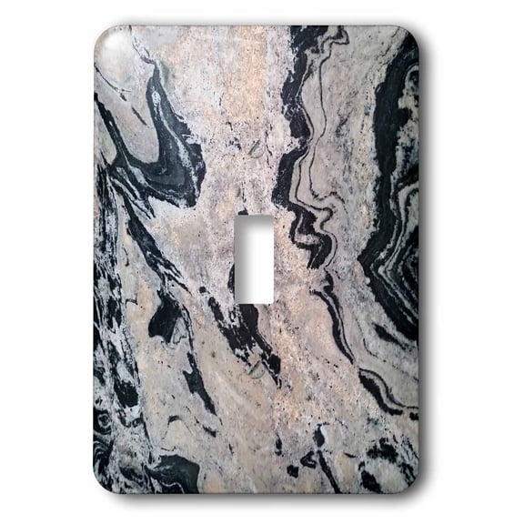 3dRose, Image of Peach And Black Granite, single toggle switch