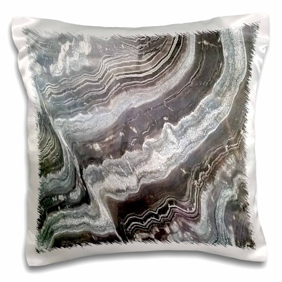 3dRose, Image of Rivers Of Maroon And Gray Granite, 16x16 inch Pillow Case