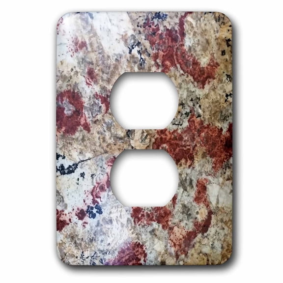 3dRose, Image of Rosy Tan And Gray Granite, 2 plug outlet cover