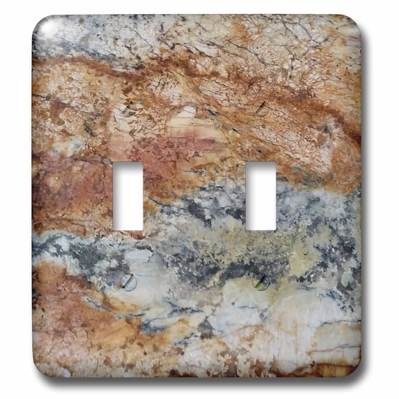 3dRose, Image of Rusty Orange And Black Granite, double toggle switch