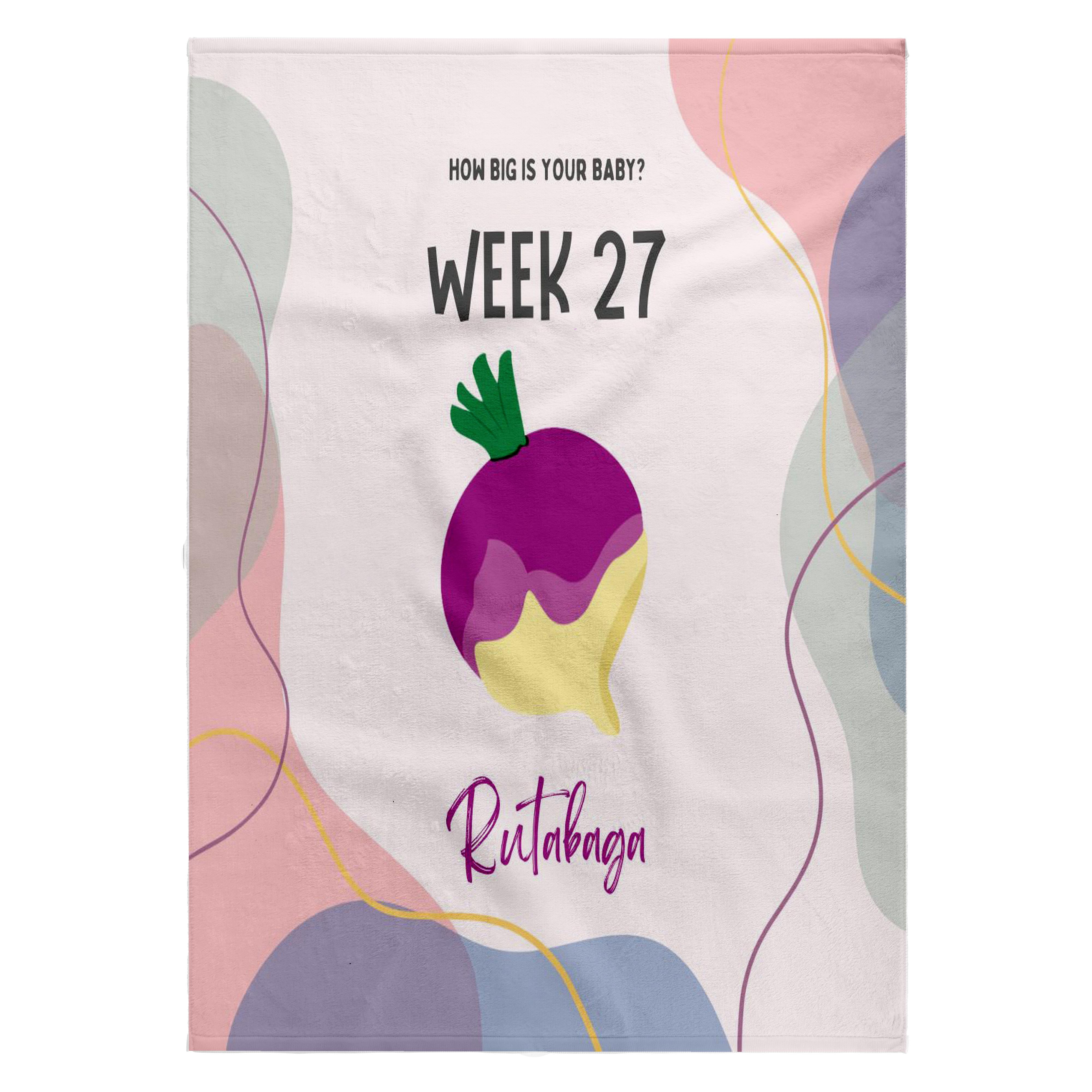 3dRose, Image of Rutabaga how big is your baby week 27, 22x30 Bath Hand Pool Towel