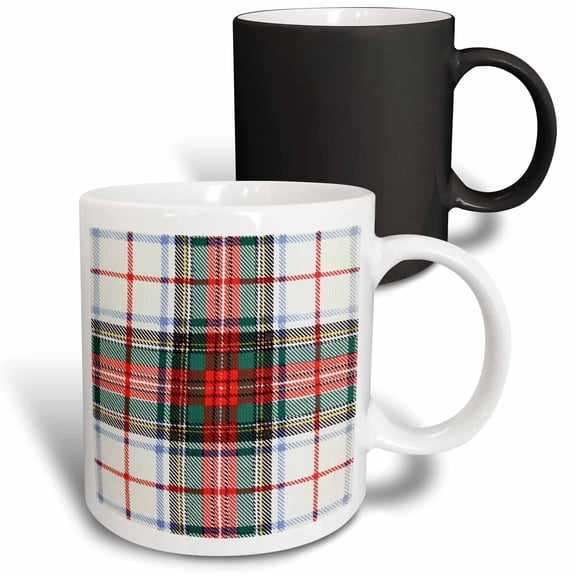 3drose, Image of Stewart Clan Kilt Scottish Tartan Plaid Pattern, 11oz Magic Transforming Mug