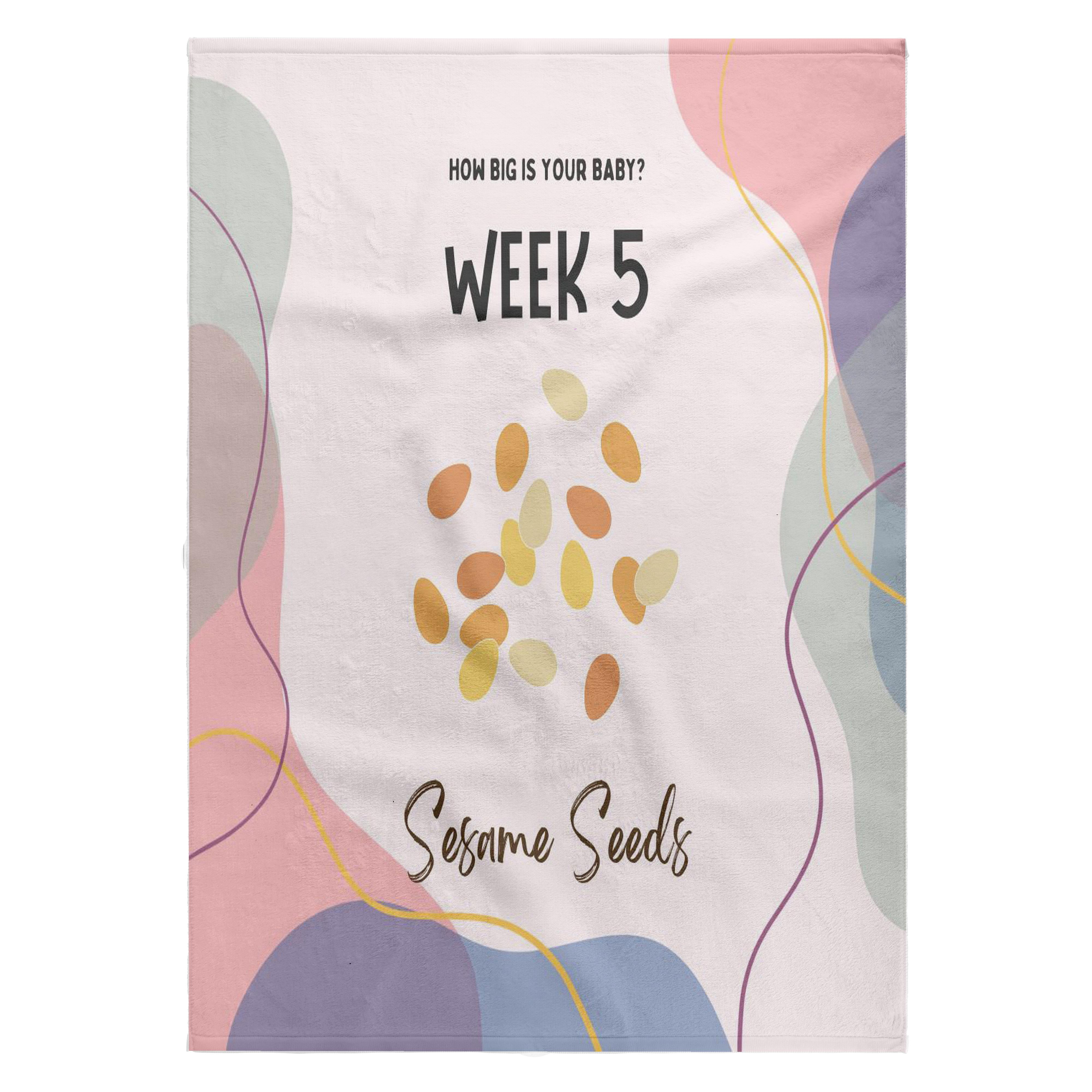 3dRose, Image of Sesame Seeds how big is your baby week 5, 22x30 Bath Hand Pool Towel
