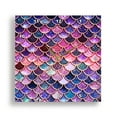 thumbnail image 1 of 3dRose, Multicolor Girly Trend Pink Luxury Elegant Mermaid Scales Glitter, 10x10 Wall Clock, 1 of 7