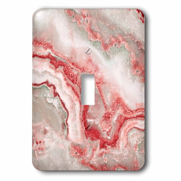 3dRose, Image of Trendy Luxury Orange Red Quartz and Gray Gemstone Agate Geode, single toggle switch