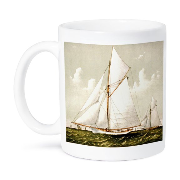 3dRose, Image of Vintage Three Masted Schooner, 15oz Mug