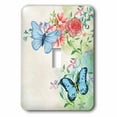 thumbnail image 1 of 3dRose, Image of Watercolor Of Two Blue Butterflies With Coral Flowers, single toggle switch, 1 of 1