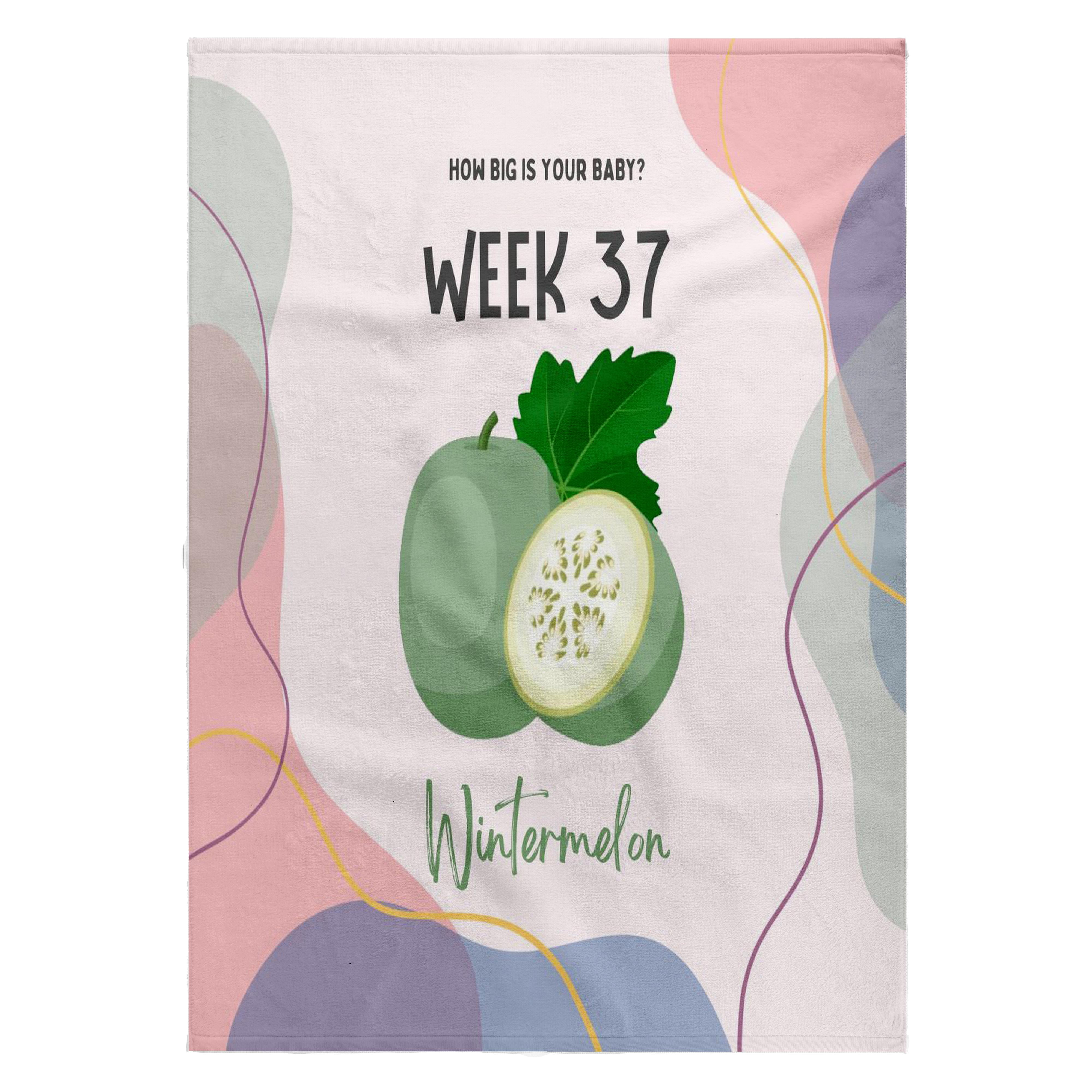 3dRose, Image of Wintermelon how big is your baby week 37, 22x30 Bath Hand Pool Towel