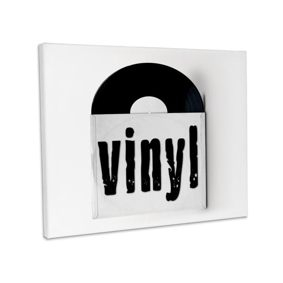 3dRose, Image of Word Vinyl With Record Picture, Museum Grade Canvas Wrap 10x8