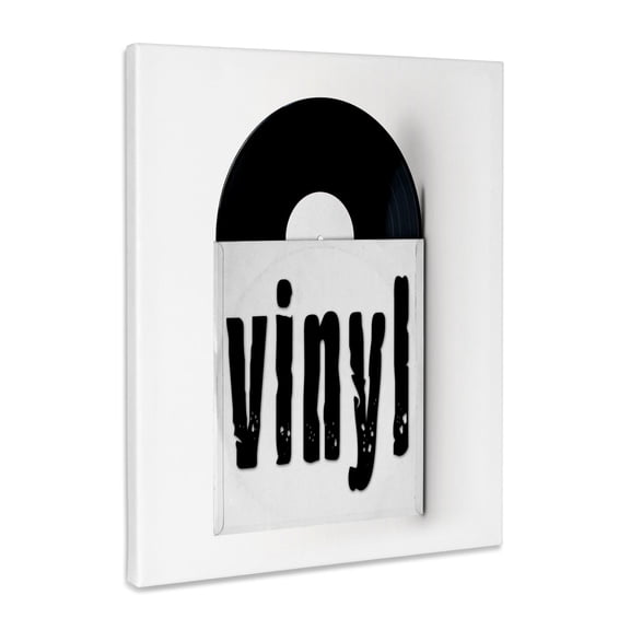 3dRose, Image of Word Vinyl With Record Picture, Museum Grade Canvas Wrap 8x10