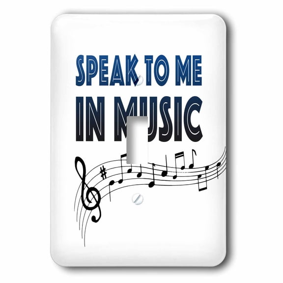 3dRose, Image of Words Speak To Me In Music, single toggle switch