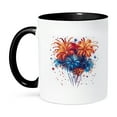 thumbnail image 1 of 3drose, Image of Colorful Mardi Gras Festival Fireworks, Amazing Gift for All, 15oz Two-tone Black Mug, 1 of 6