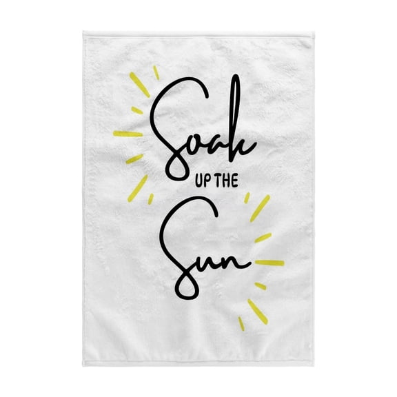 3dRose, Image of quote about summer Soak up the Sun, 15x22 Hand Towel
