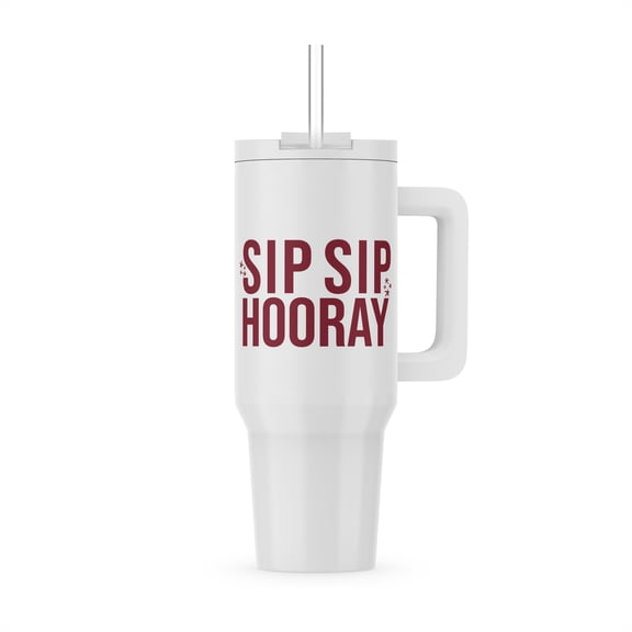 Image Of The Phrase Sip Sip Hooray, 30oz Tumbler