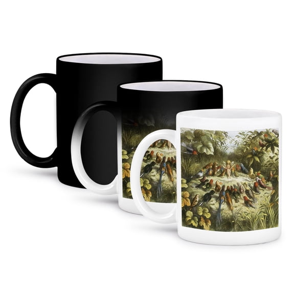 3dRose, In Fairyland Rehearsal in Fairyland Richard Doyle, 1870 Fantasy Fairy Painting, 11oz Magic Transforming Mug