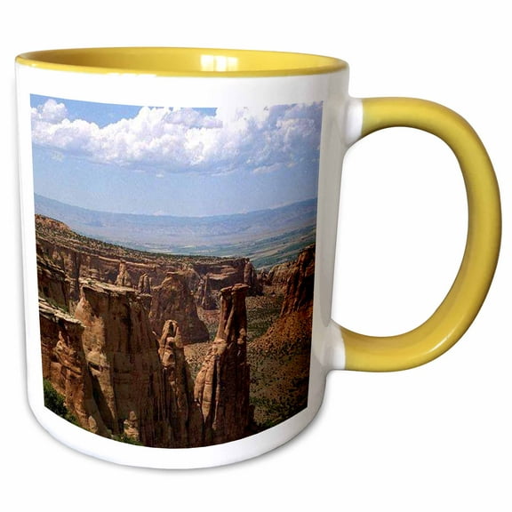 3drose, Independence Monument - Capitol Reef National Park, 11oz Two-tone Yellow Mug