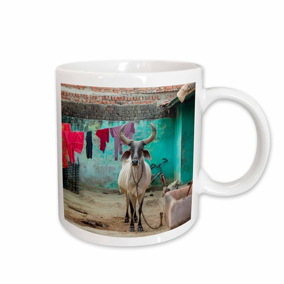 3drose, India, North Gujarat, Rann. Kankrej Taluka. Kankrej Cattle., 15oz Mug