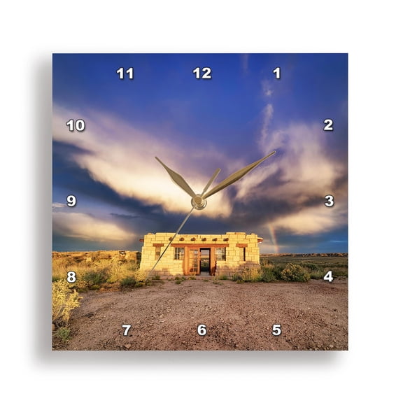 3dRose, Indian Dwelling in Petrified Forest National Park, 10x10 Wall Clock