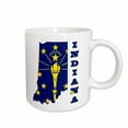 thumbnail image 1 of 3drose, Indiana State Flag in the Outline Map and Letters for Indiana, 11oz Mug, 1 of 6