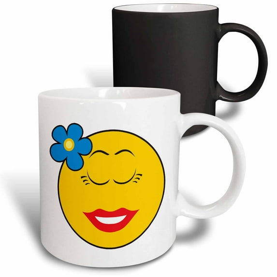 3drose, Injured Booboo Yellow Smiling Face, 11oz Magic Transforming Mug