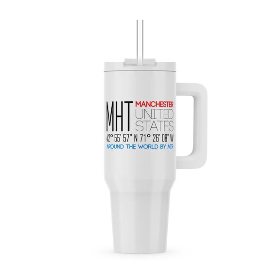 International Airport Code Mht, Manchester, New Hampshire, Usa, 40oz Tumbler