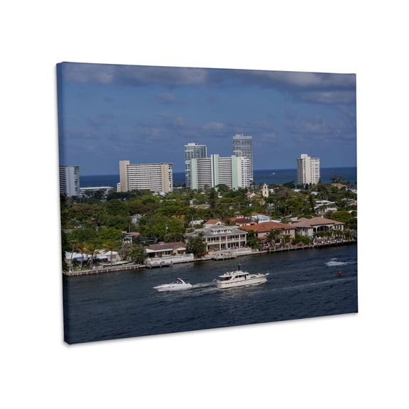 3dRose, Intracoastal, Fort Lauderdale, Florida, USA - US10 JEN0020 - Jim Engelbrecht, Museum Grade Canvas Wrap 14x11