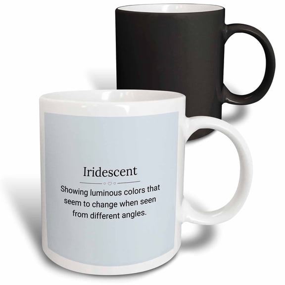 3drose, Iridescent and Its Meaning Typography, 11oz Magic Transforming Mug
