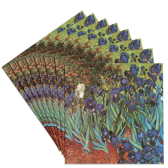 3dRose, Irises by Vincent Van Gogh, Set of 8 Ceramic Tile Coasters