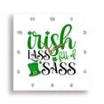 thumbnail image 1 of 3dRose, Irish lass full of sass St. Patricks day funny charm, gift for her, 15x15 Wall Clock, 1 of 8